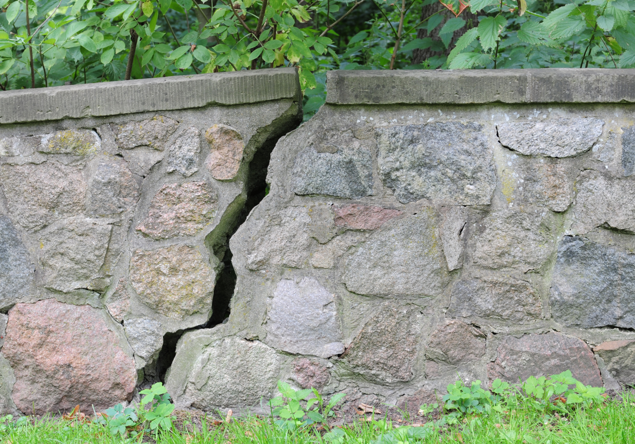 Light breaking through a wall fracture