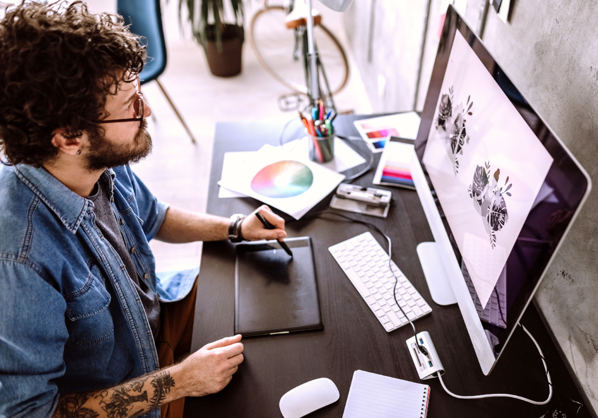 Digital artist at work
